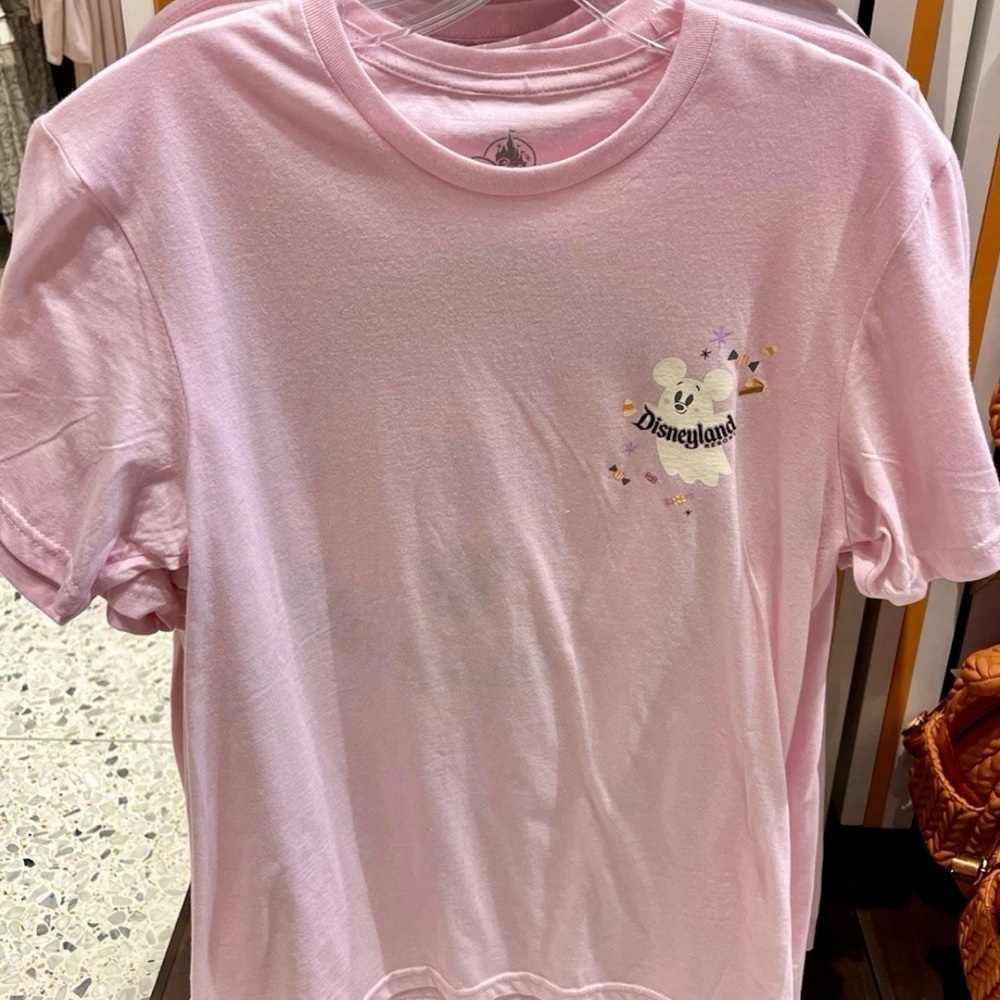 Disneyland Mickey & Minnie Ghosts Pink Halloween T- Shirt LARGE New 2025 New
